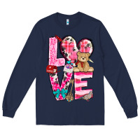 Navy love valentines day Long Sleeve Tee - NancyCooperArtShop