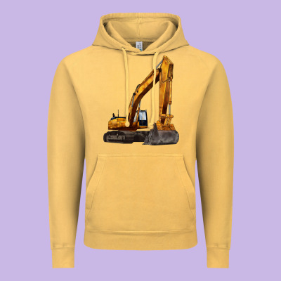 Excavator Vintage Hoodie Designed By Lillyallendesigns