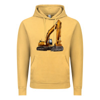 Vintage Mustard excavator Vintage Hoodie - LillyAllenDesigns