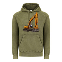 Vintage Olive excavator Vintage Hoodie - LillyAllenDesigns