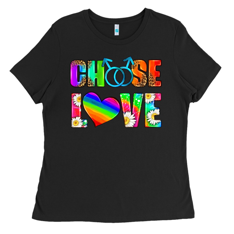 Choose Love (gay) Ladies Tee by HRA Design Shop | Teevron