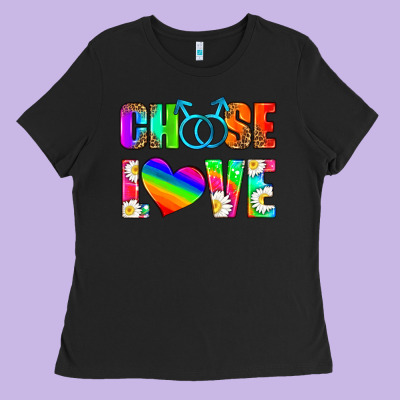 Choose Love (gay) Ladies Tee Designed By Hra Design Shop