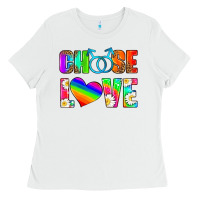 White choose love (gay) Ladies Tee - HRA Design Shop