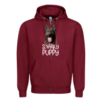 Burgundy Snarky Puppy Zipper Hoodie - Bettercallsaul