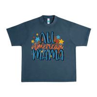 Midnight Navy all american mama Urban Heavy Tee - MaliasSmallBusiness