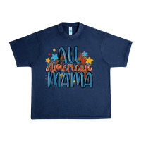 Navy all american mama Urban Heavy Tee - MaliasSmallBusiness