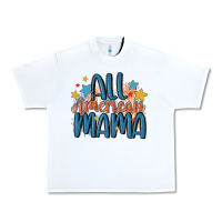 White all american mama Urban Heavy Tee - MaliasSmallBusiness
