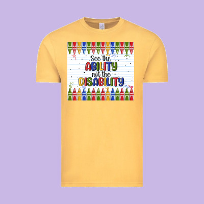 See The Ability Not The Disability Vintage Tee Designed By Maliassmallbusiness