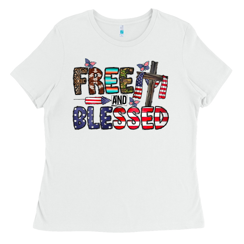 Free And Blessed Ladies Tee by CowhideDigitalArt | Teevron