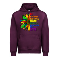 Mauve Wine Be careful who you hate it could be someone you Urban Hoodie - FaDigitalArtStudio