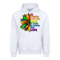 White Be careful who you hate it could be someone you Urban Hoodie - FaDigitalArtStudio