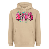 Mushroom I am a survivor Cancer Awareness Heavyweight Hoodie - HowdyJamesFarm