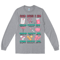 Heather Grey god says i am nurse Long Sleeve Tee - MaliasSmallBusiness