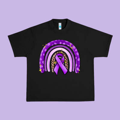 Awerenes Ribbon  Rainbow Urban Heavy Tee Designed By Maliassmallbusiness