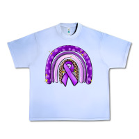 Grape Ice awerenes ribbon  rainbow Urban Heavy Tee - MaliasSmallBusiness