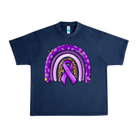 Navy awerenes ribbon  rainbow Urban Heavy Tee - MaliasSmallBusiness
