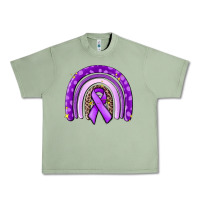 Oil Green awerenes ribbon  rainbow Urban Heavy Tee - MaliasSmallBusiness