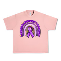 Salmon awerenes ribbon  rainbow Urban Heavy Tee - MaliasSmallBusiness