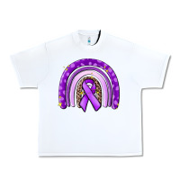 White awerenes ribbon  rainbow Urban Heavy Tee - MaliasSmallBusiness