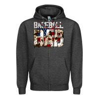 Charcoal Heather Baseball American Dad Zipper Hoodie - Bettercallsaul