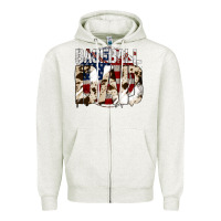 Oatmeal Heather Baseball American Dad Zipper Hoodie - Bettercallsaul