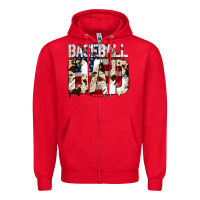 Red Baseball American Dad Zipper Hoodie - Bettercallsaul