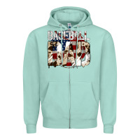 Seafoam Baseball American Dad Zipper Hoodie - Bettercallsaul