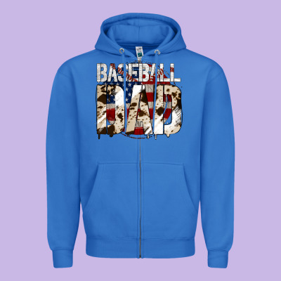 Baseball American Dad Zipper Hoodie Designed By Bettercallsaul