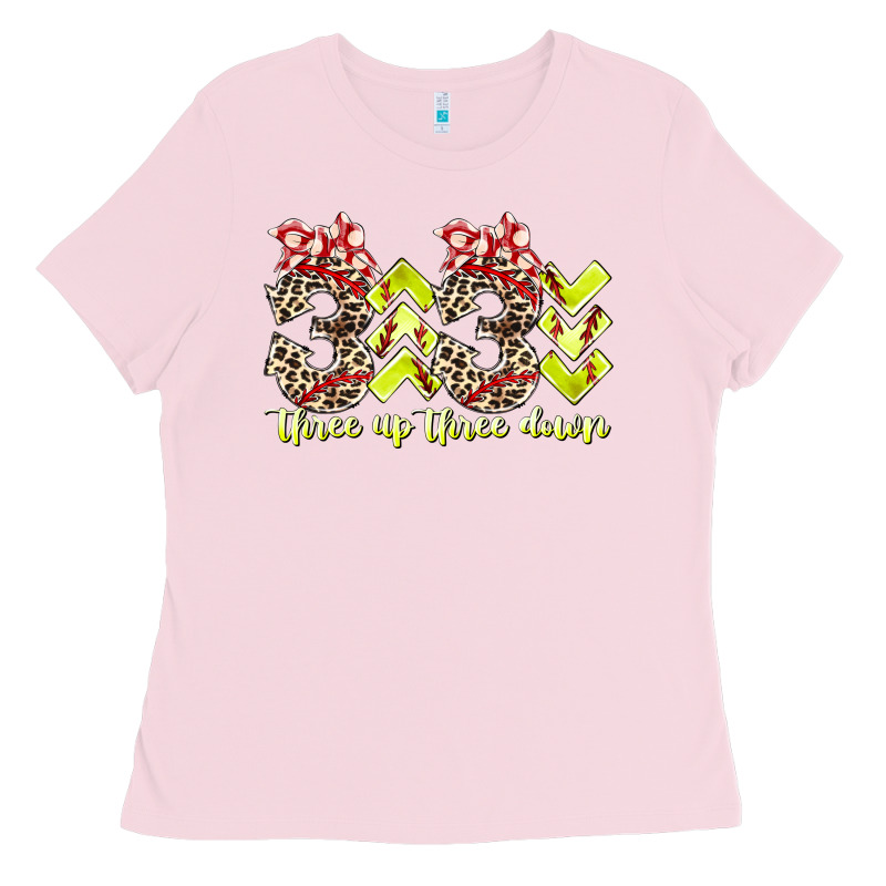 Three Up Theree Down Softball Ladies Tee by RacoonDesign | Teevron