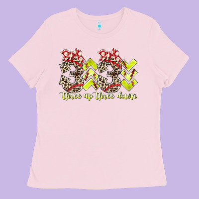 Three Up Theree Down Softball Ladies Tee Designed By Racoondesign