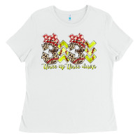 White three up theree down softball Ladies Tee - RacoonDesign