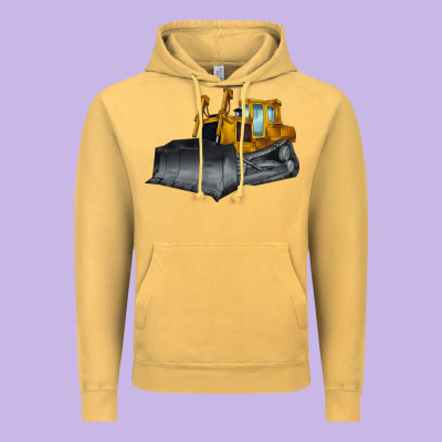 Bulldozer Vintage Hoodie Designed By Lillyallendesigns