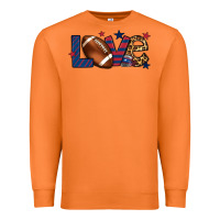 Carrot Love Football team color red blue 4th of july Premium Sweatshirt - HowdyJamesFarm