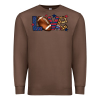 Chestnut Love Football team color red blue 4th of july Premium Sweatshirt - HowdyJamesFarm