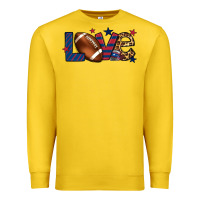 Lemon Love Football team color red blue 4th of july Premium Sweatshirt - HowdyJamesFarm