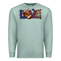 Seafoam Love Football team color red blue 4th of july Premium Sweatshirt - HowdyJamesFarm