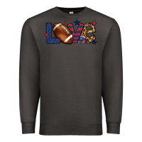 Smoke Love Football team color red blue 4th of july Premium Sweatshirt - HowdyJamesFarm