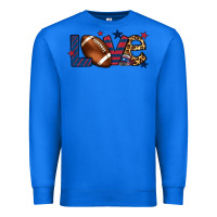 True Royal Love Football team color red blue 4th of july Premium Sweatshirt - HowdyJamesFarm
