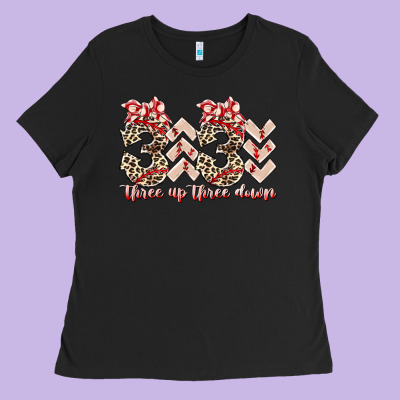 Three Up Theree Down Ladies Tee Designed By Racoondesign