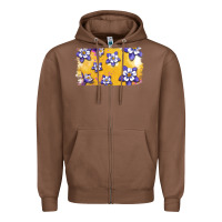 Chestnut Rocky Mountain Columbine Flower Zipper Hoodie - Bettercallsaul