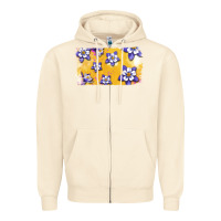 Sandshell Rocky Mountain Columbine Flower Zipper Hoodie - Bettercallsaul