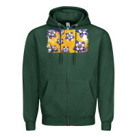 Sports Green Rocky Mountain Columbine Flower Zipper Hoodie - Bettercallsaul
