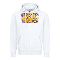 White Rocky Mountain Columbine Flower Zipper Hoodie - Bettercallsaul