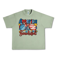 Oil Green america the beautiful Urban Heavy Tee - MaliasSmallBusiness