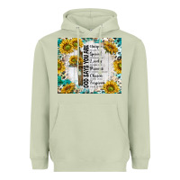 Matcha god says you are with sunflower Heavyweight Hoodie - TumblerDesignByShophia
