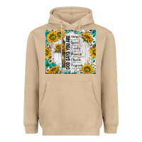 Mushroom god says you are with sunflower Heavyweight Hoodie - TumblerDesignByShophia