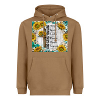 Toasted Coconut god says you are with sunflower Heavyweight Hoodie - TumblerDesignByShophia