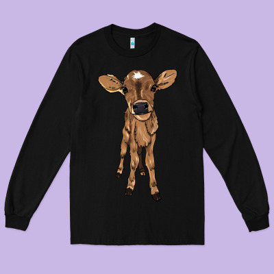 Baby Cow Long Sleeve Tee Designed By Nancycooperartshop