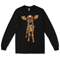 Black baby cow Long Sleeve Tee - NancyCooperArtShop