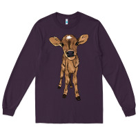 Plum baby cow Long Sleeve Tee - NancyCooperArtShop